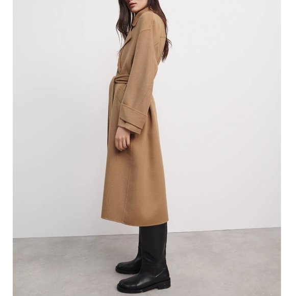Zara Wool Blend Oversized Belted Coat - Picture 7 of 14
